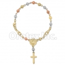 RN 003 Gold Layered Tri-Color Hand Rosary
